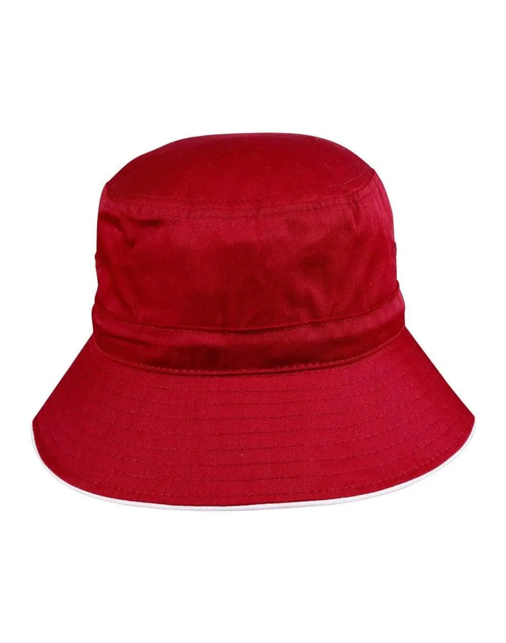 Sandwich Bucket Hat With Toggle H1033 Active Wear Winning Spirit Maroon/White S